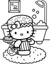 hello kitty da colorare doccia bagno